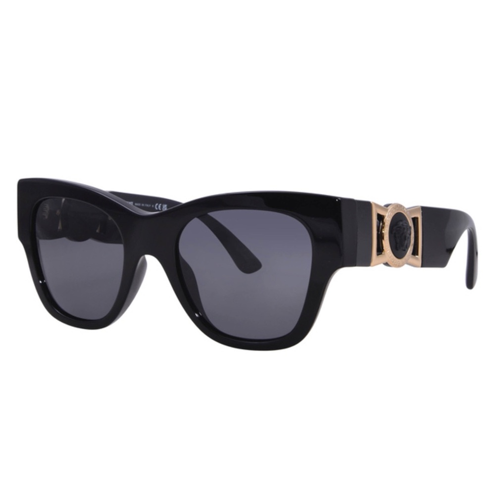 VERSACE • Medusa Logo Black Sunglass Includes Case Made In Italy